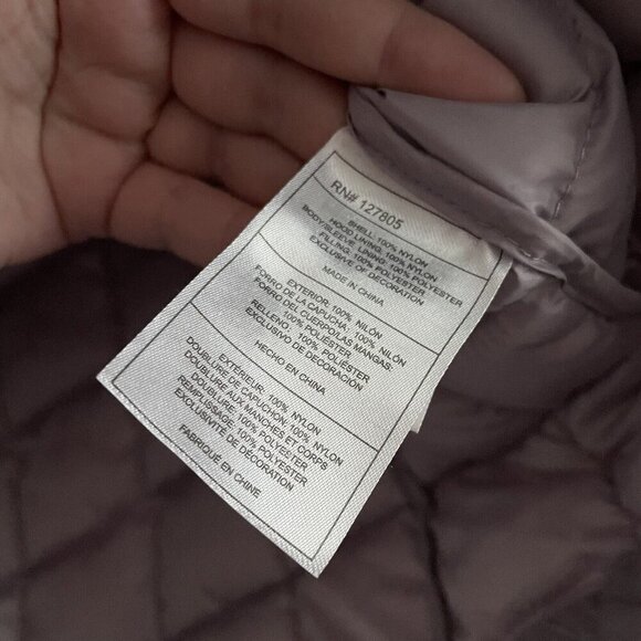 Reebok Women SZ L Light Purple Hooded Zip Pockets Puffer Winter Jacket Coat - Picture 9 of 11